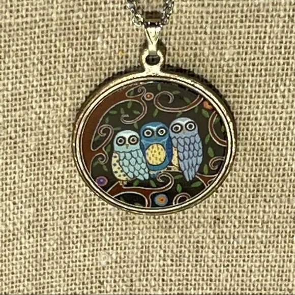 Handmade‎ Stainless Owl Earrings and Necklace - Picture 3 of 3